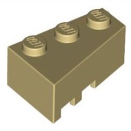 Lego kostka (kostička) 3x2 klín pravý, béžová (656405, 4129504, 4255463)